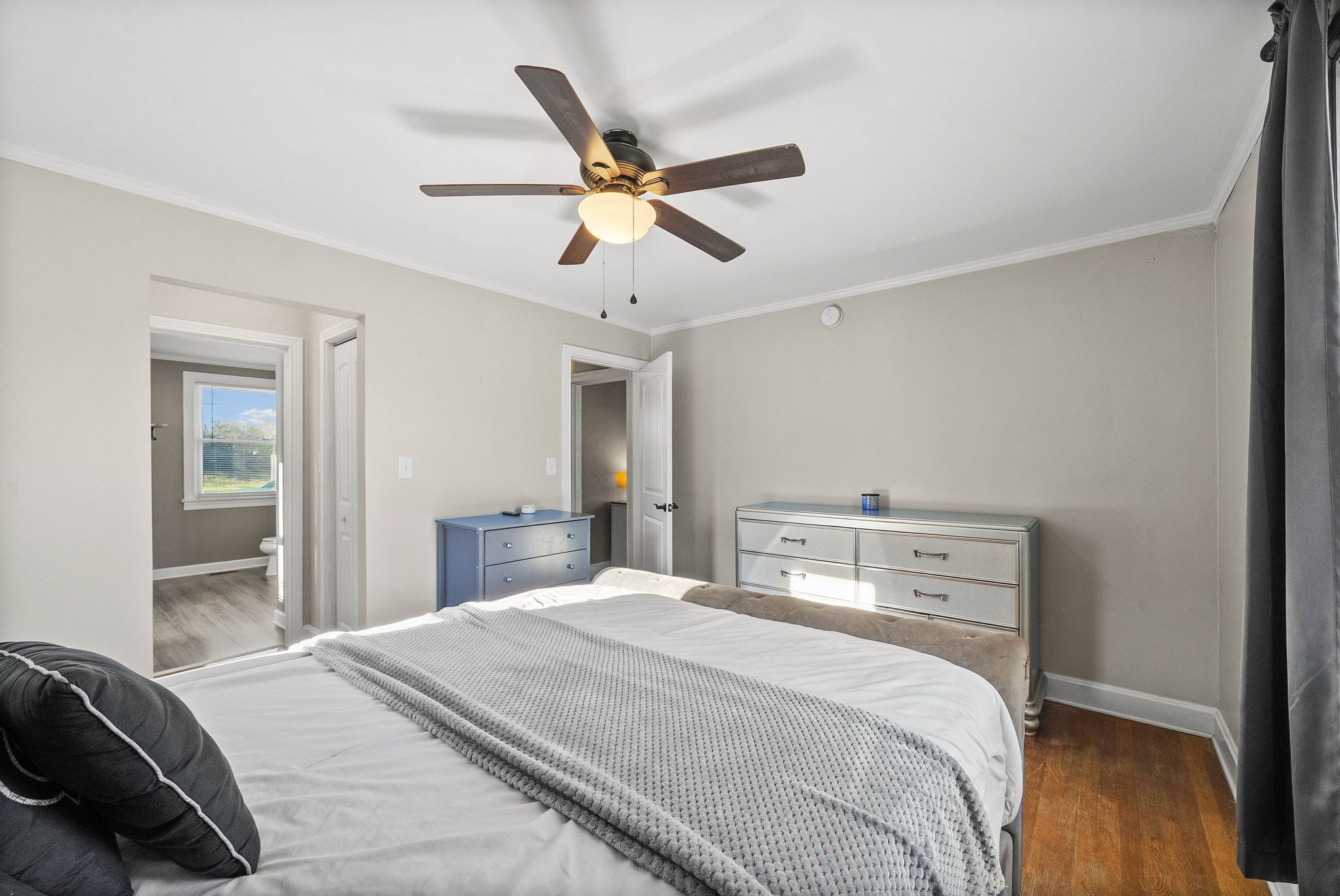 1673 Valley Road Clarksville, TN 37043 - Photo 16 of 33 a bedroom with a bed and a ceiling fan