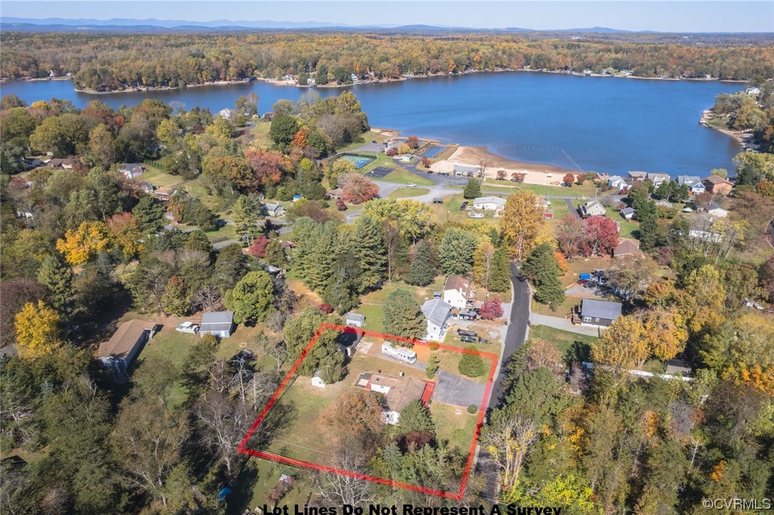 122 Fairview Road Louisa, VA 23093 - Photo 2 of 39 an aerial view of lake and residential houses with outdoor space