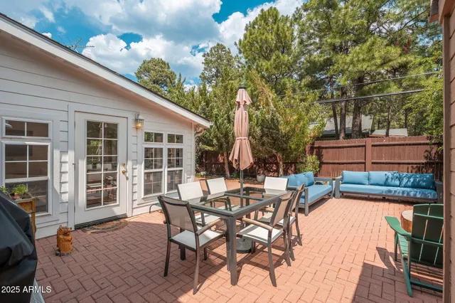 a view of a garage with storage and racks