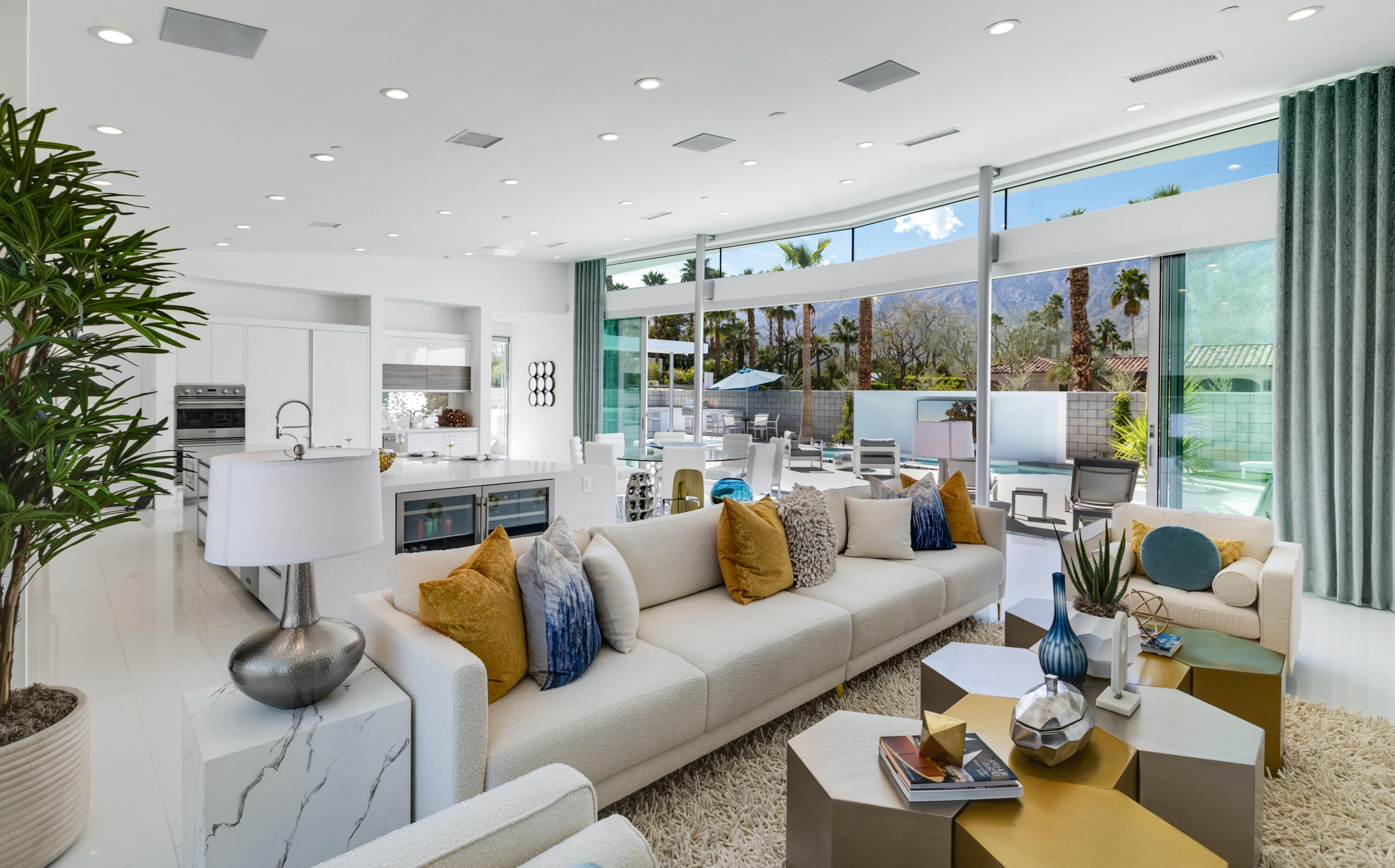 2696 Anza Trail Palm Springs, CA 92264 - Photo 19 of 99 a living room with furniture kitchen view and a large window