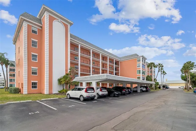a car parked in front of a building