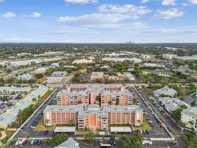 an aerial view of city