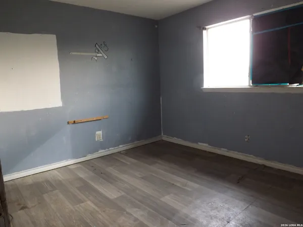 an empty room with a window