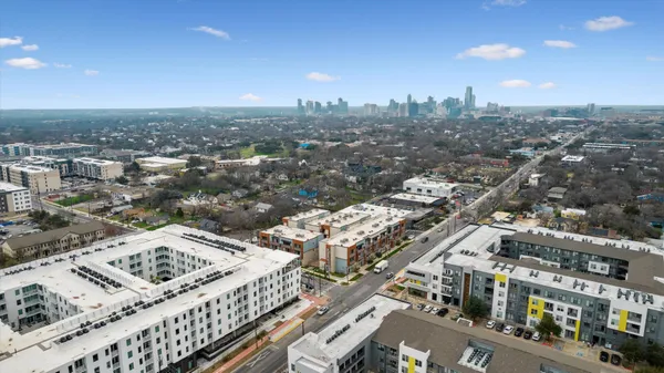 an aerial view of a city