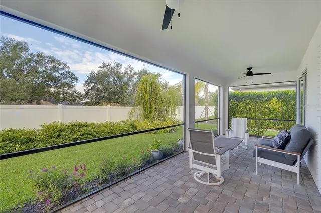 a building view with outdoor space and garden view