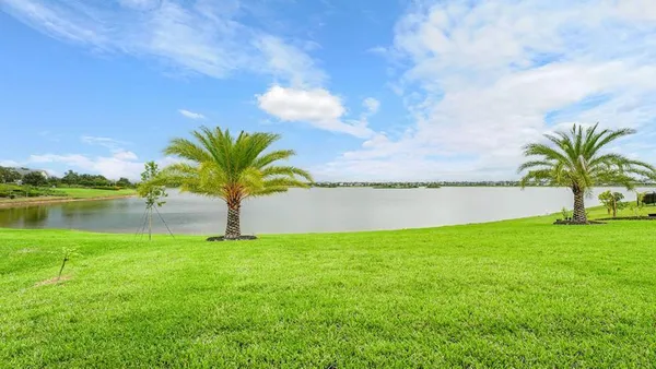 a view of a garden and basketball court