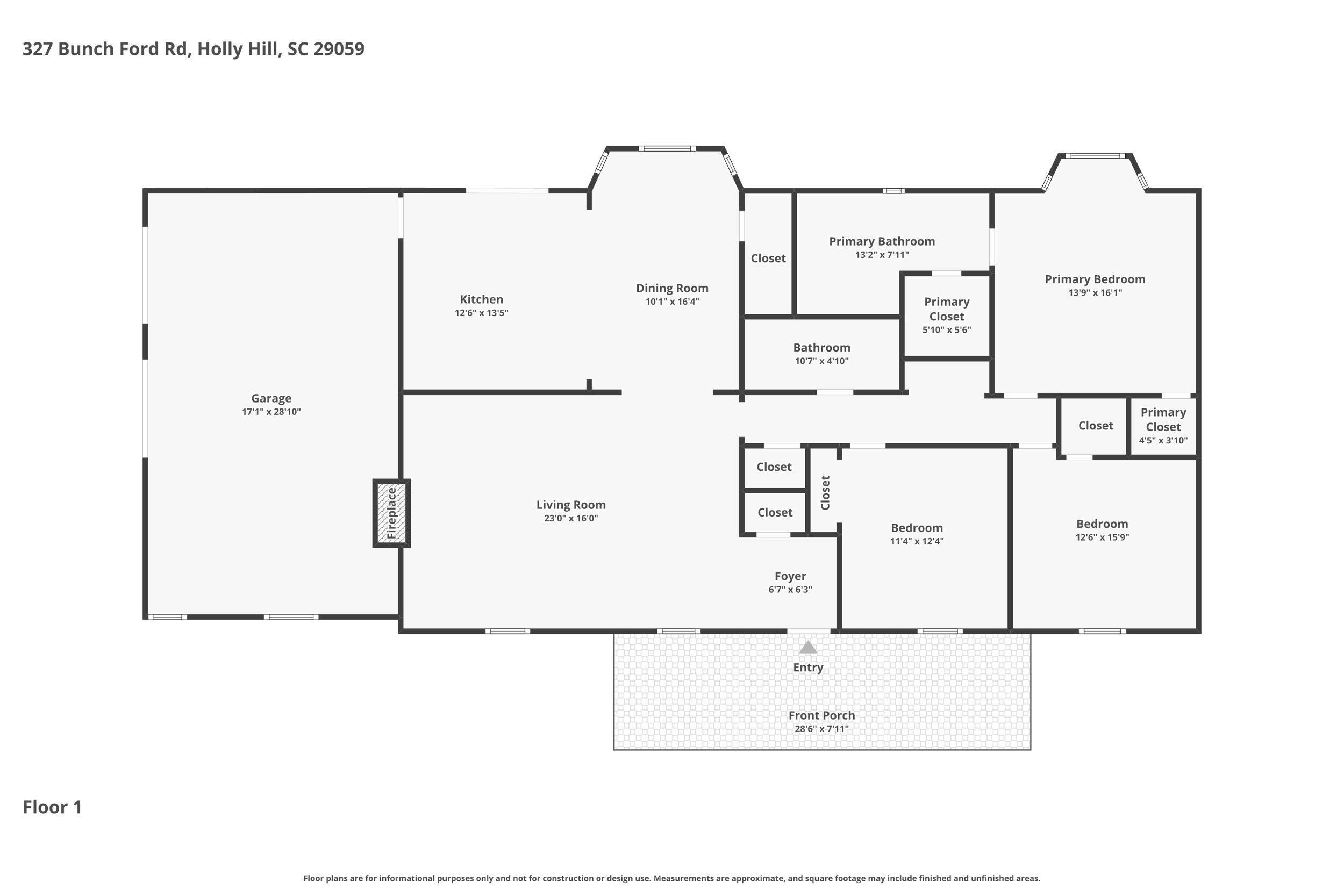 327 Bunch Ford Road Holly Hill, SC 29059 - Photo 57 of 57 Floor Plan