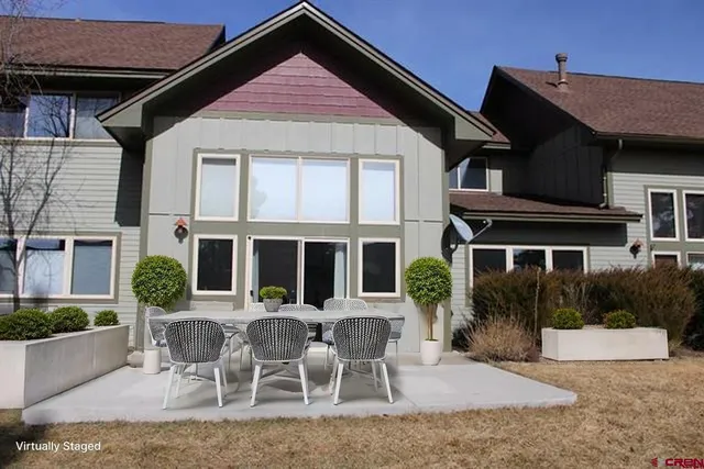 a view of a house with patio