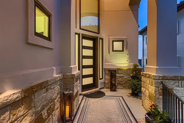 a view of a entryway door of the house
