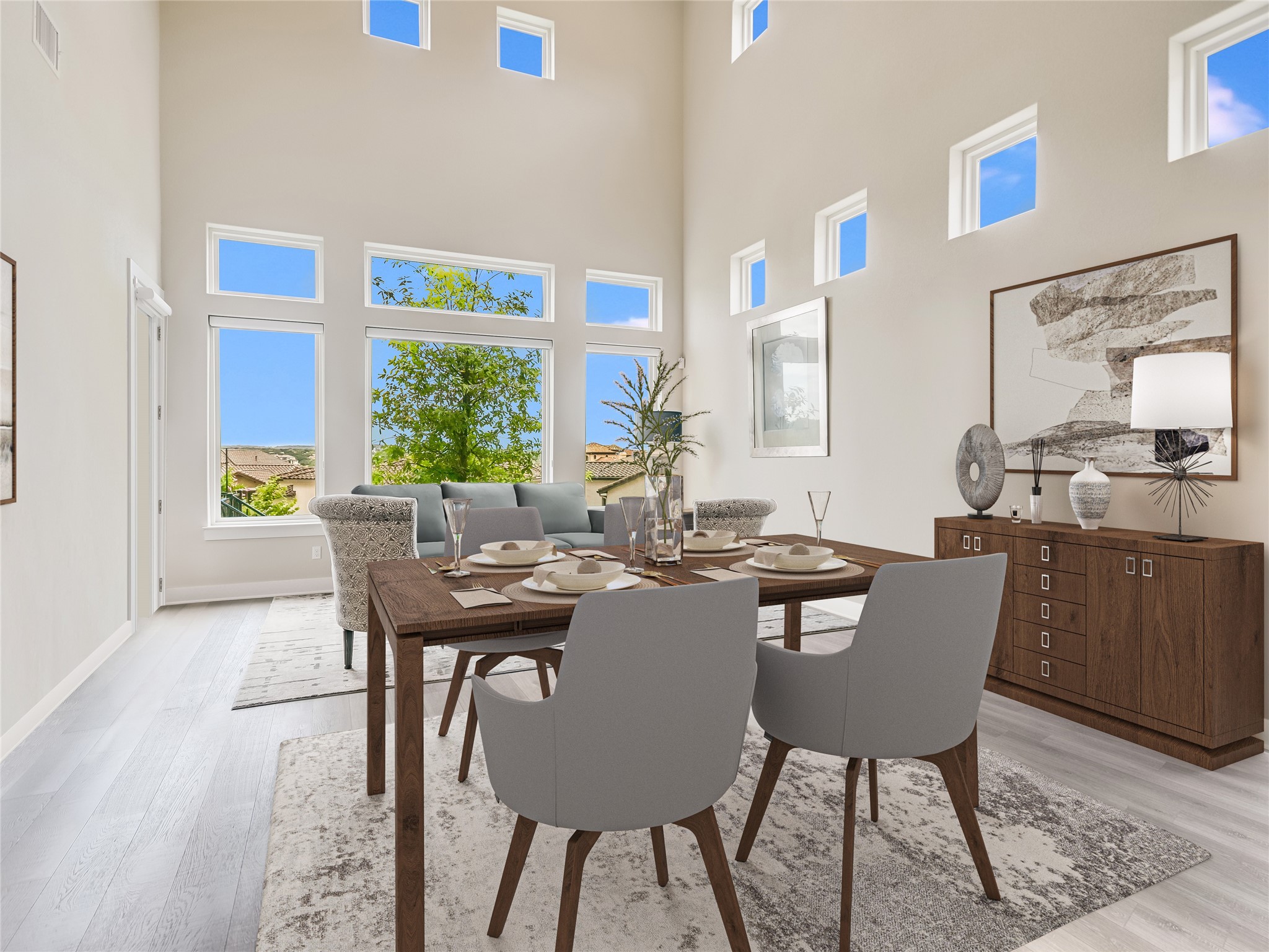 404 Marina View Way Lakeway, TX 78734 - Photo 4 of 23 a view of a dining room with furniture and a window