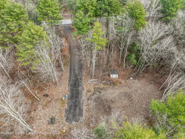 a view of a yard with trees