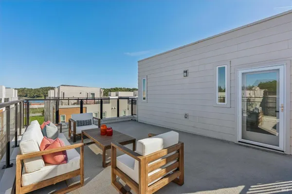 a outdoor space with furniture