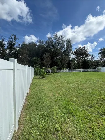 a view of a golf course with a garden
