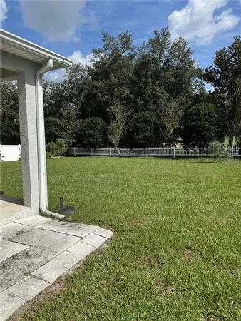 a view of a backyard