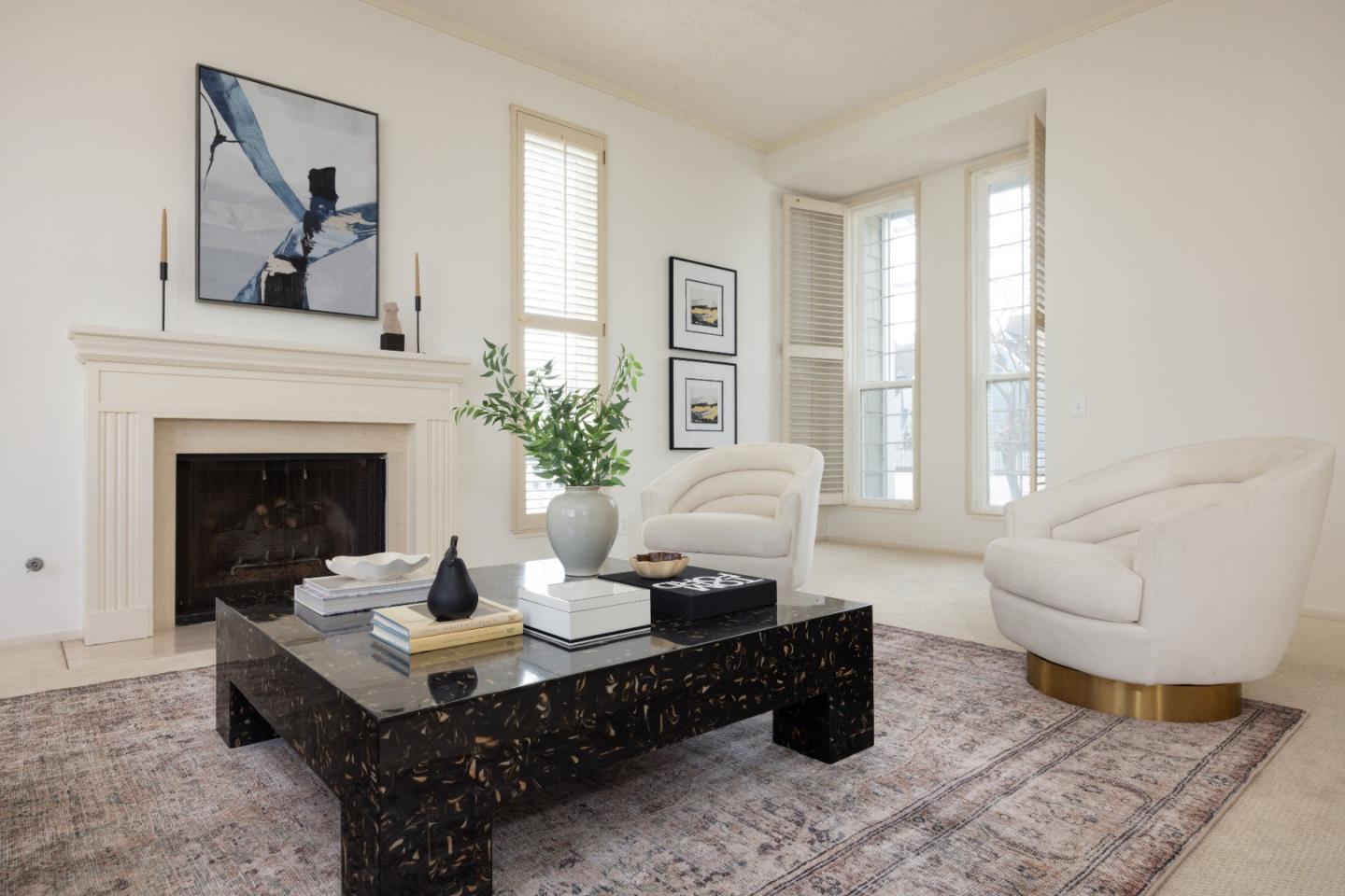 21 Pinehurst Lane Half Moon Bay, CA 94019 - Photo 5 of 43 a living room with furniture and a fireplace
