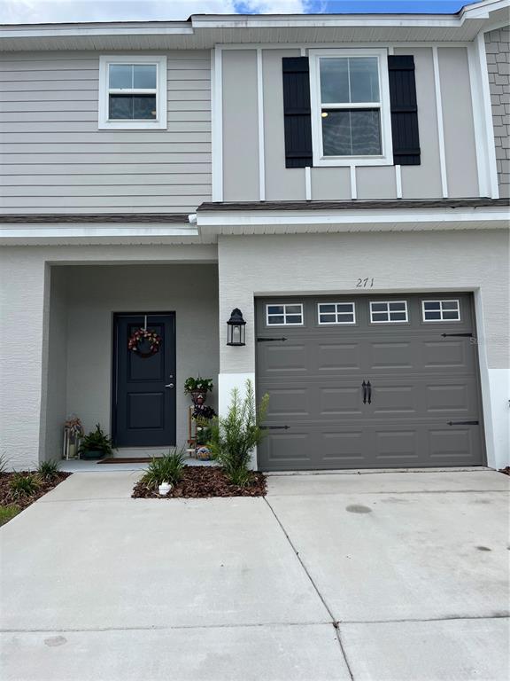 a front view of a house