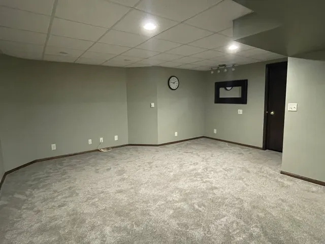 a view of a hallway with a small space