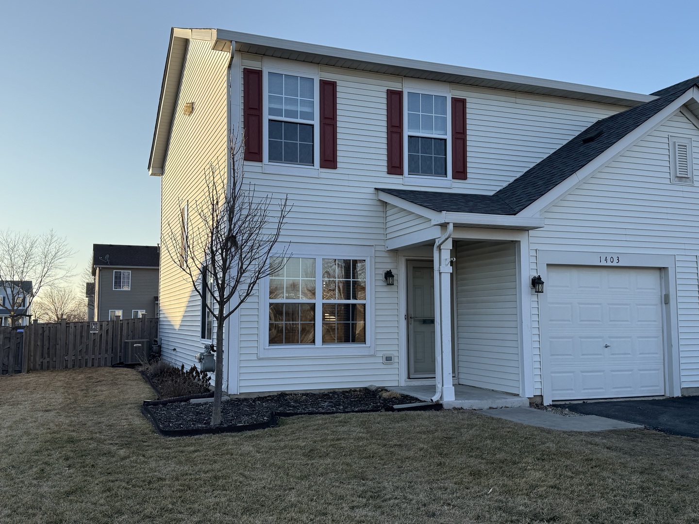 a front view of house