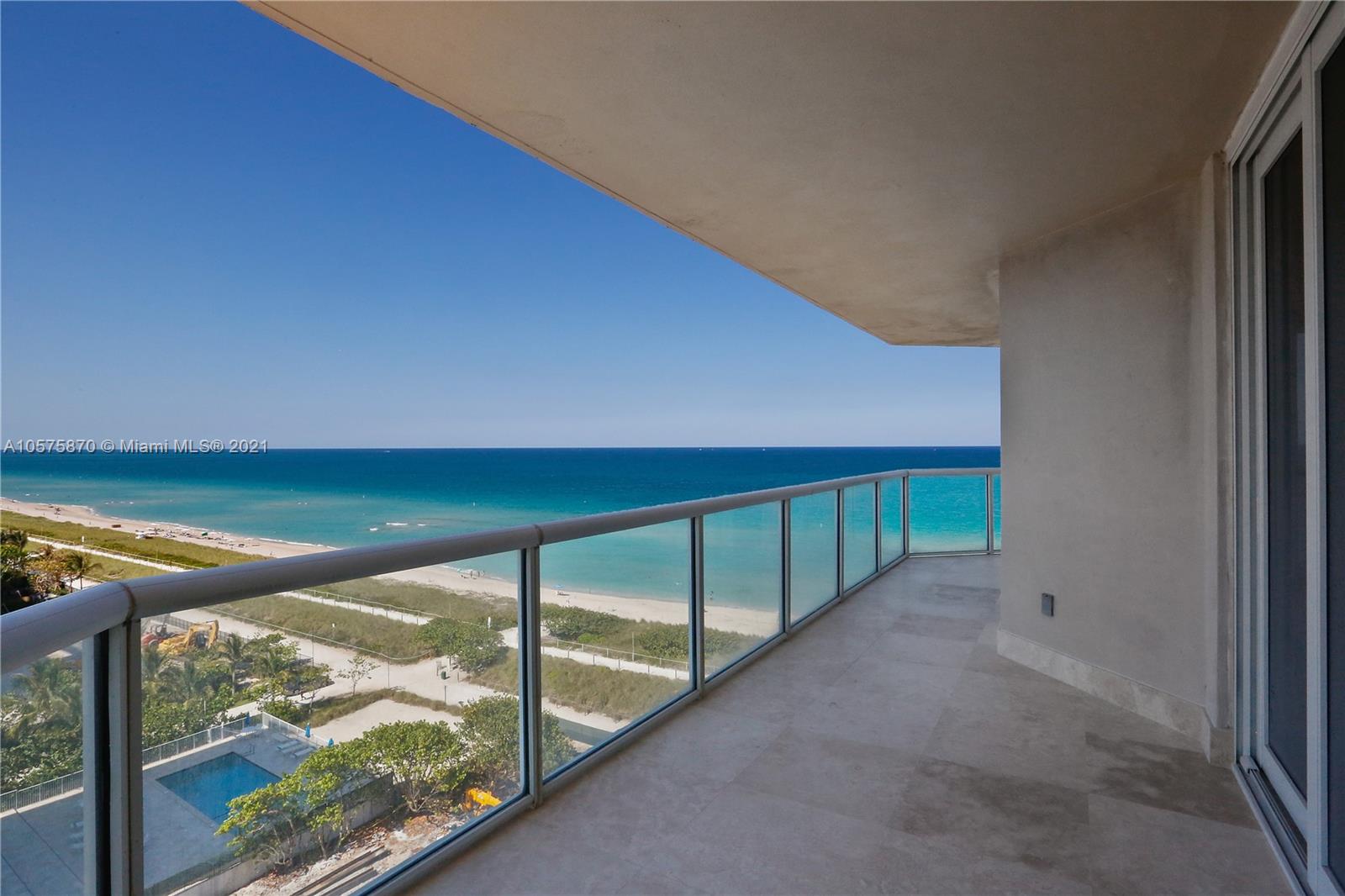 8925 Collins Avenue, Unit 9B Surfside, FL 33154 - Photo 9 of 46 a view of a ocean from a balcony