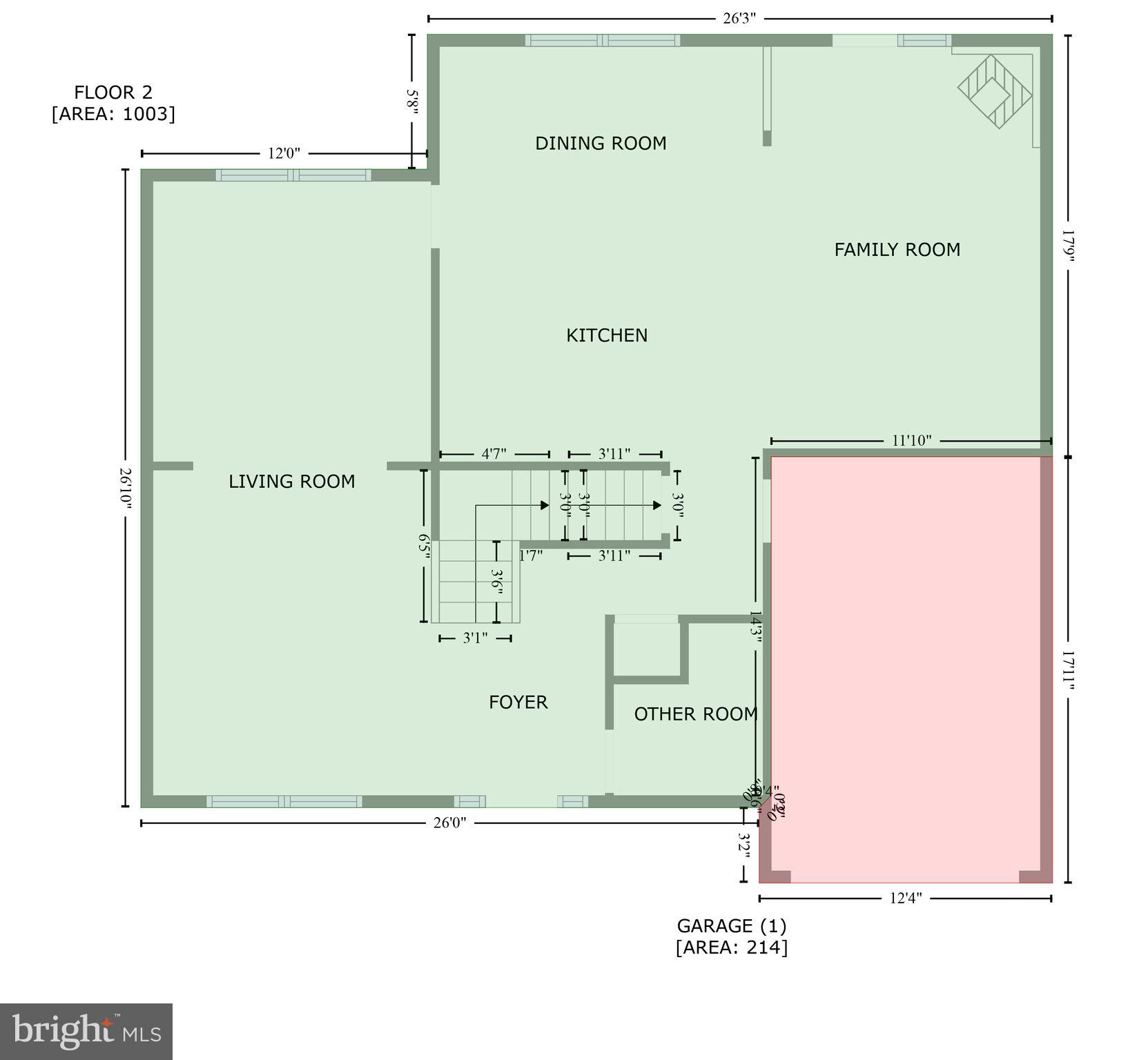 7767 Monaghan Road Glen Burnie, MD 21060 - Photo 47 of 48 GLA Floor Plan