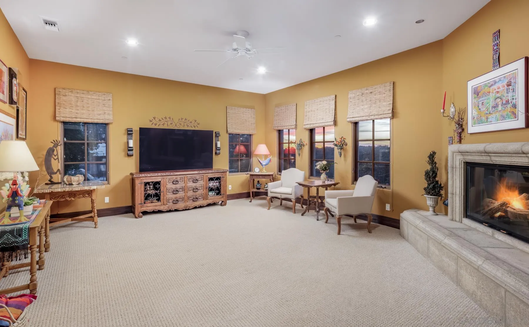 18669 Via Catania Rancho Santa Fe, CA 92091 - Photo 21 of 39 a living room with furniture and a flat screen tv