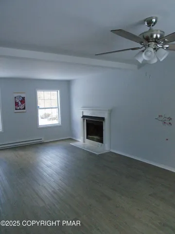 a view of a livingroom with a window