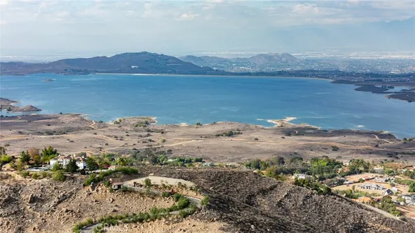 a view of lake with mountain