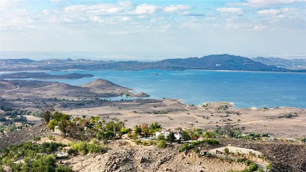 a view of lake with mountain