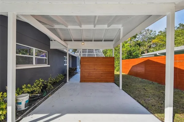 a view of a kitchen from the hallway