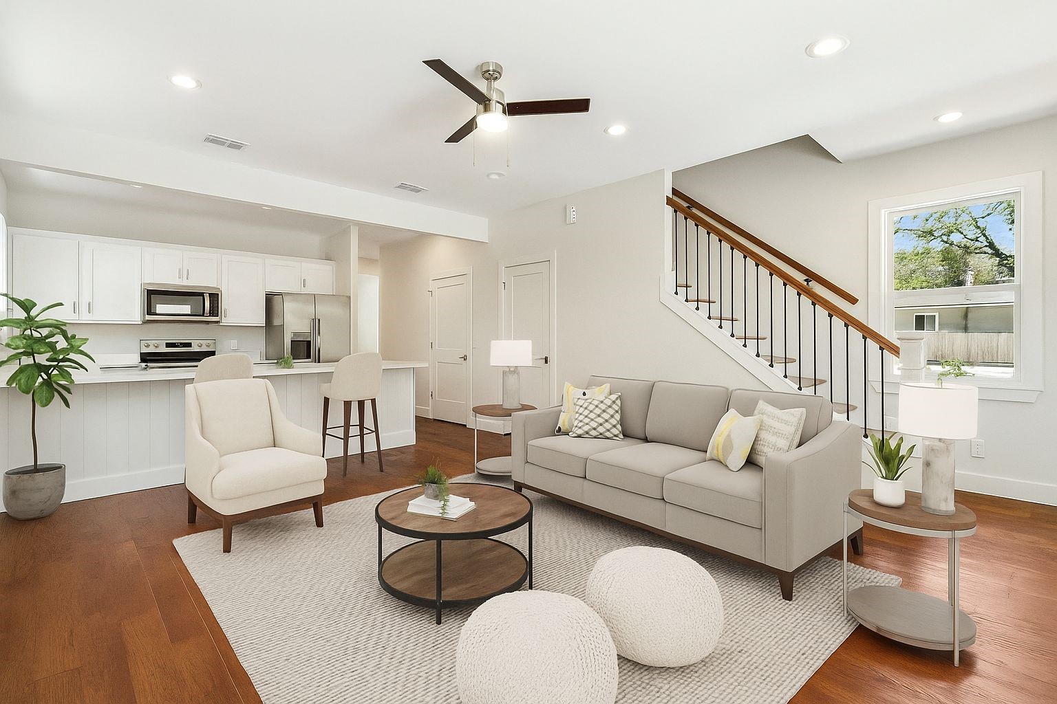 929 South 9th Street Fernandina Beach, FL 32034 - Photo 8 of 36 a living room with furniture and a wooden floor