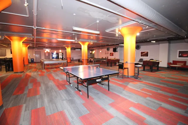 a outdoor view with a sitting space