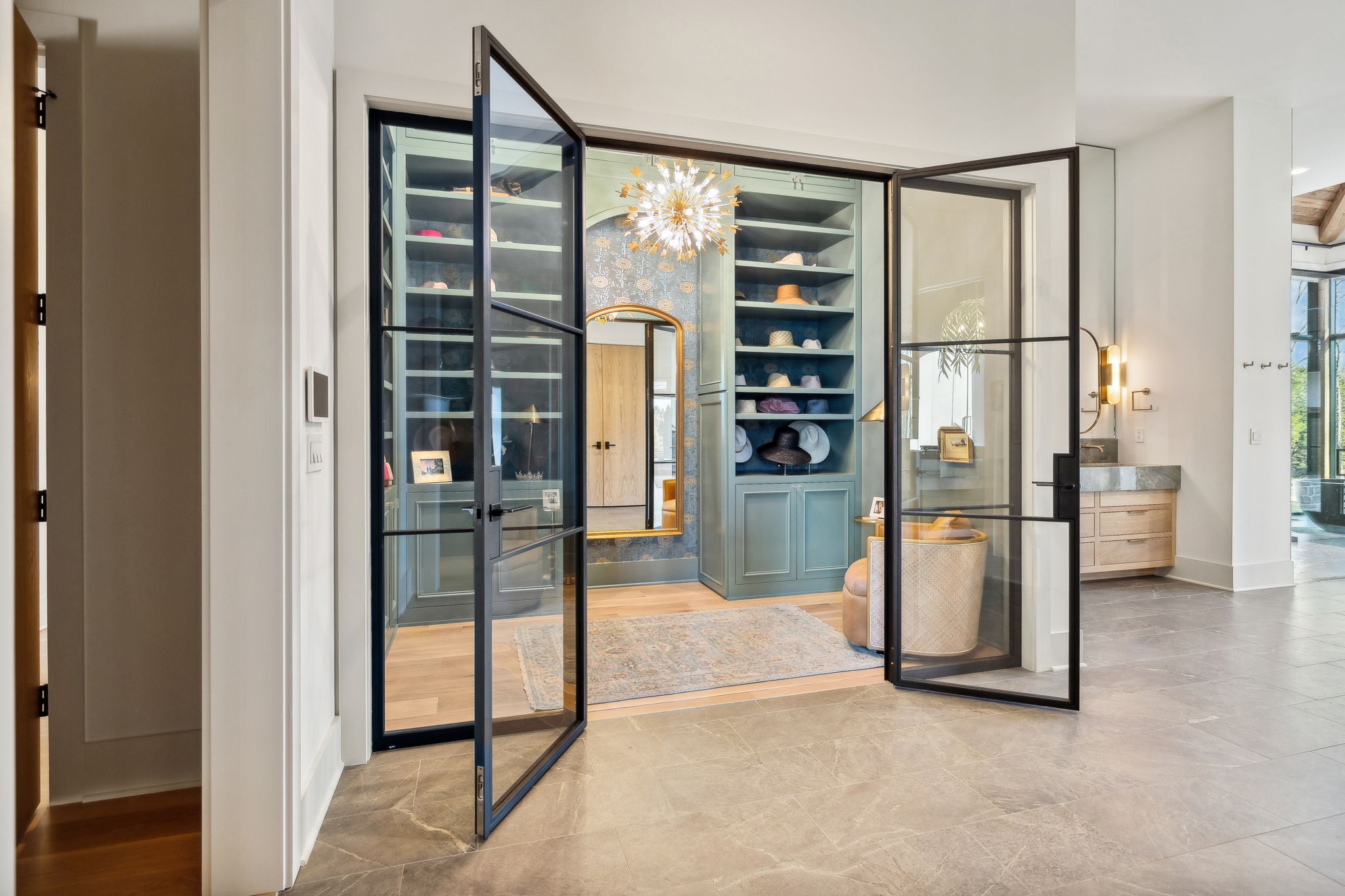 4640 Murfreesboro Road Franklin, TN 37067 - Photo 44 of 79 a view of an empty room with floor to ceiling window and kitchen