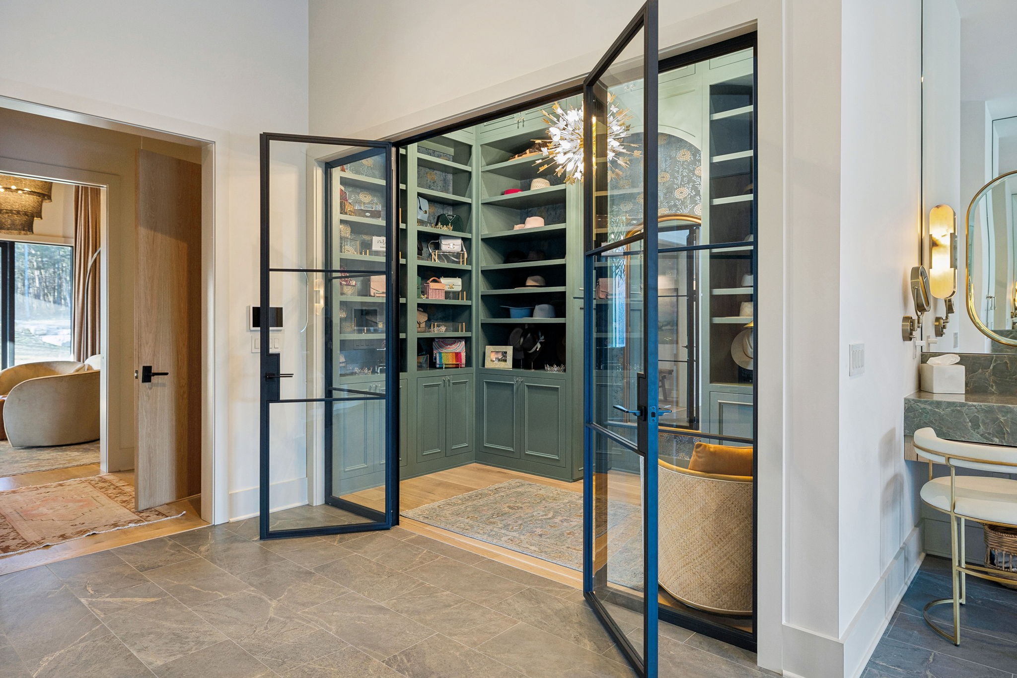 4640 Murfreesboro Road Franklin, TN 37067 - Photo 45 of 79 a view of walk in closet with living room and bedroom
