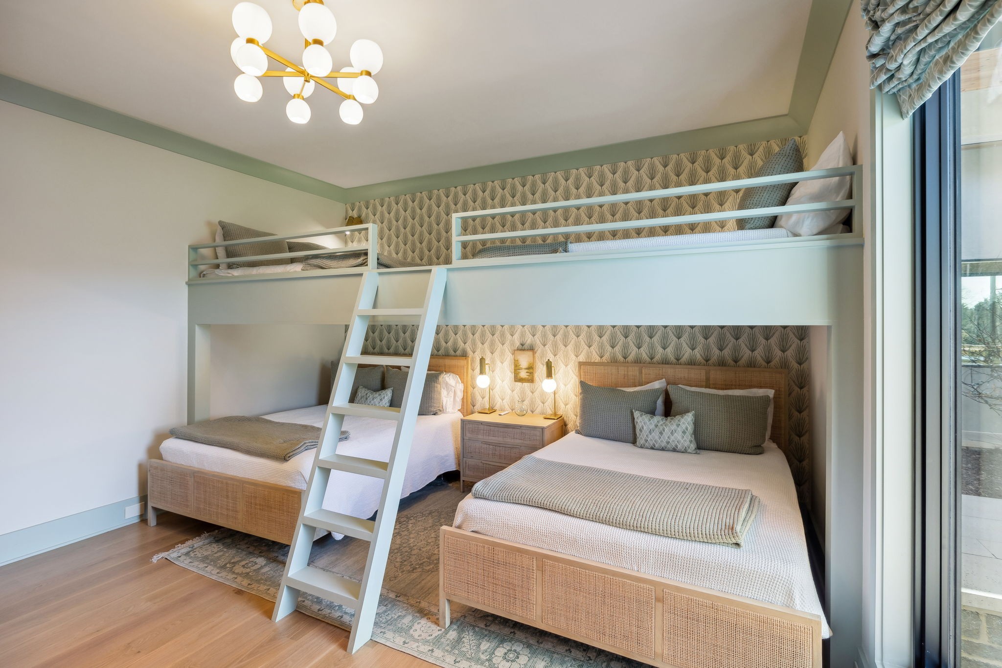 4640 Murfreesboro Road Franklin, TN 37067 - Photo 53 of 79 a bedroom with a bed and a chandelier