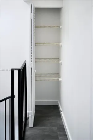 a view of a walk in closet