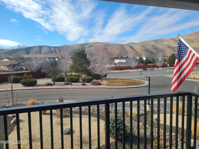 a view of city from a balcony