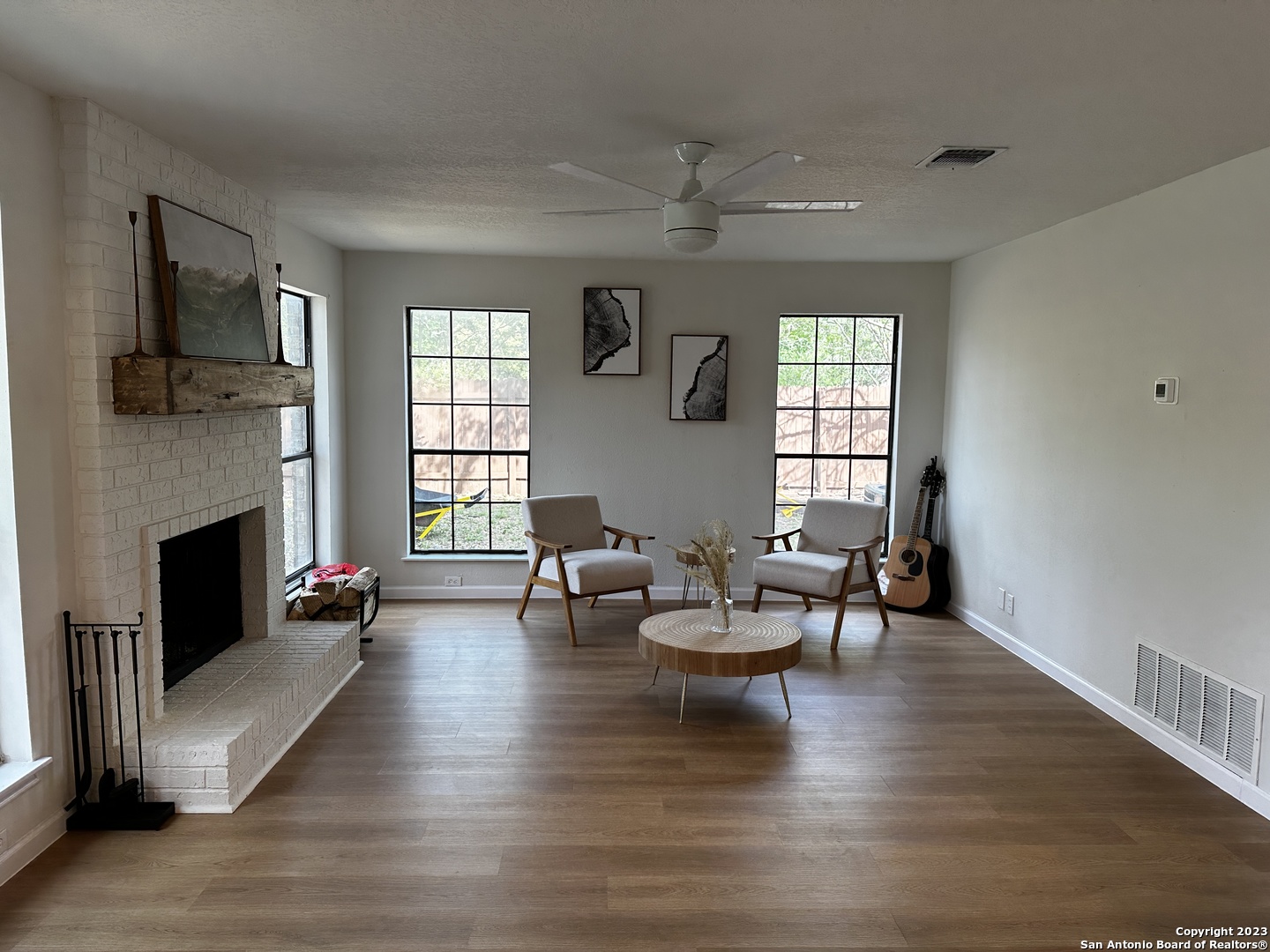 1722 Encino Spring San Antonio, TX 78259 - Photo 38 of 55 a living room with fireplace furniture and a fireplace