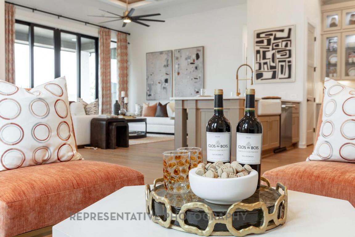205 Leaning Rock Ridge Austin, TX 78737 - Photo 17 of 40 a living room with furniture and a large window