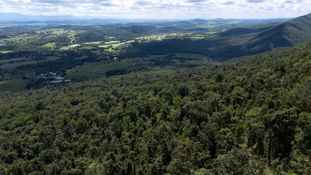a view of an outdoor space with mountain view