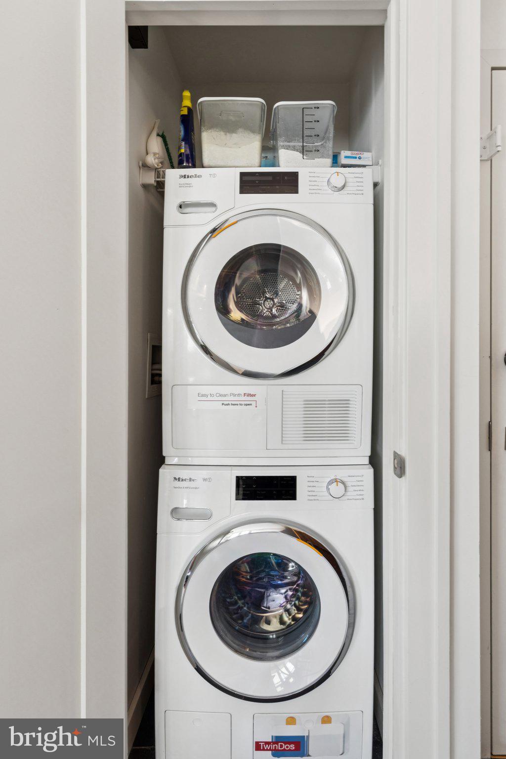 224 West Rittenhouse Square, Unit 1105 Philadelphia, PA 19103 - Photo 45 of 46 Compact laundry solution in modern space.
