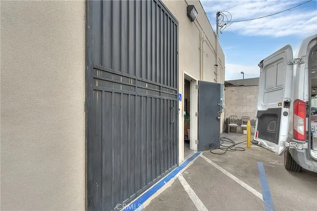 a view of a building with a window