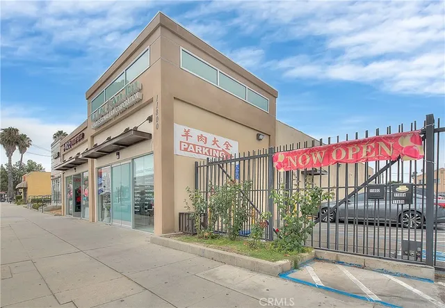 a view of a building with a building