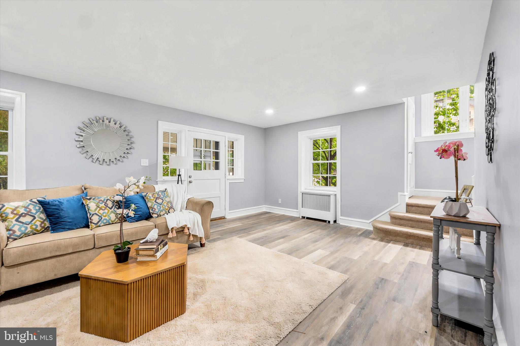 7208 Hilltop Road Upper Darby, PA 19082 - Photo 7 of 28 a living room with furniture and wooden floor