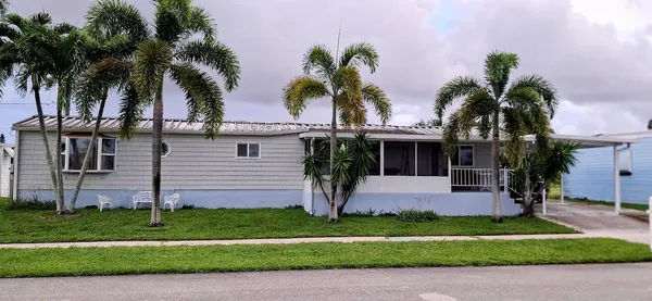 a view of a road from a yard
