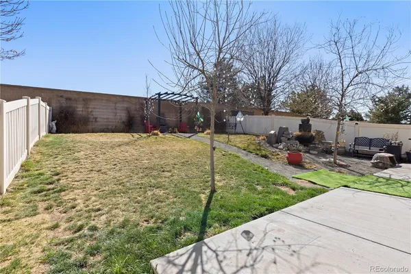 a view of a backyard
