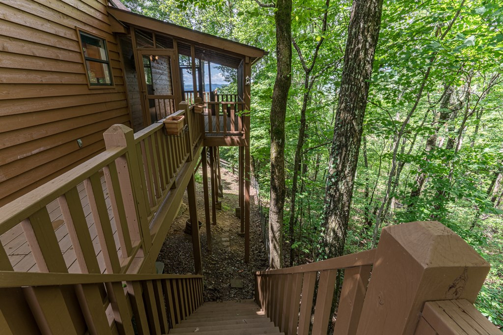 425 Boyd Ridge Drive Murphy, NC 28906 - Photo 28 of 41 Stairs to yard and crawl space