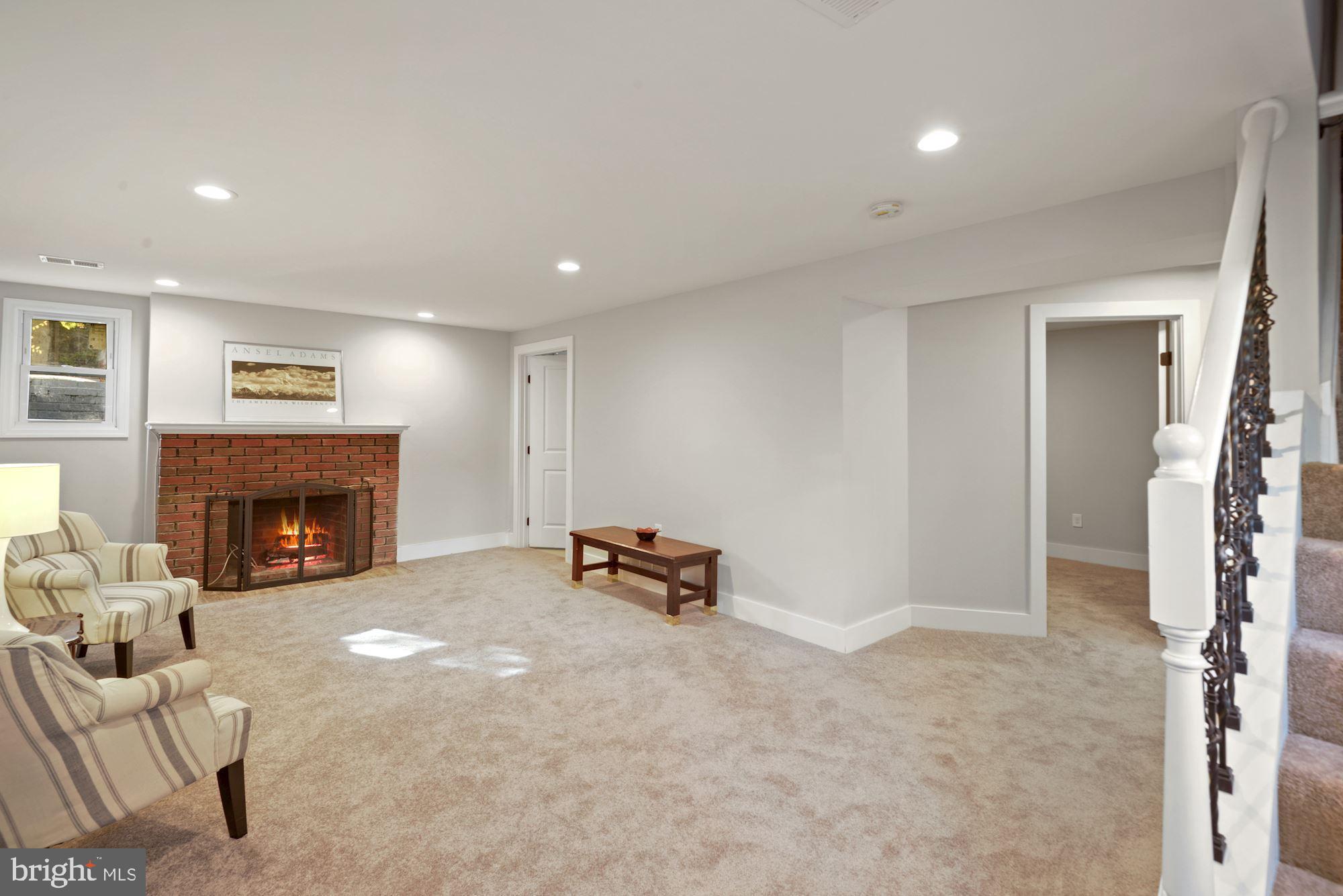 6420 13th Street Northwest Washington, DC 20012 - Photo 35 of 56 FAMILY ROOM WITH WOOD BURNING FIREPLACE