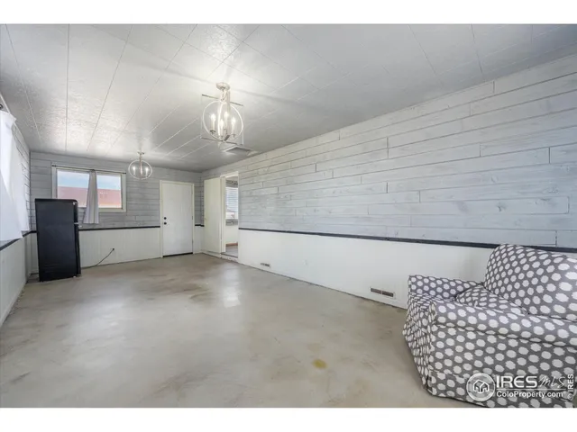 a view of a livingroom with a chandelier
