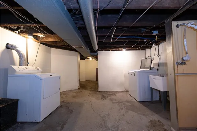 a view of storage and utility room