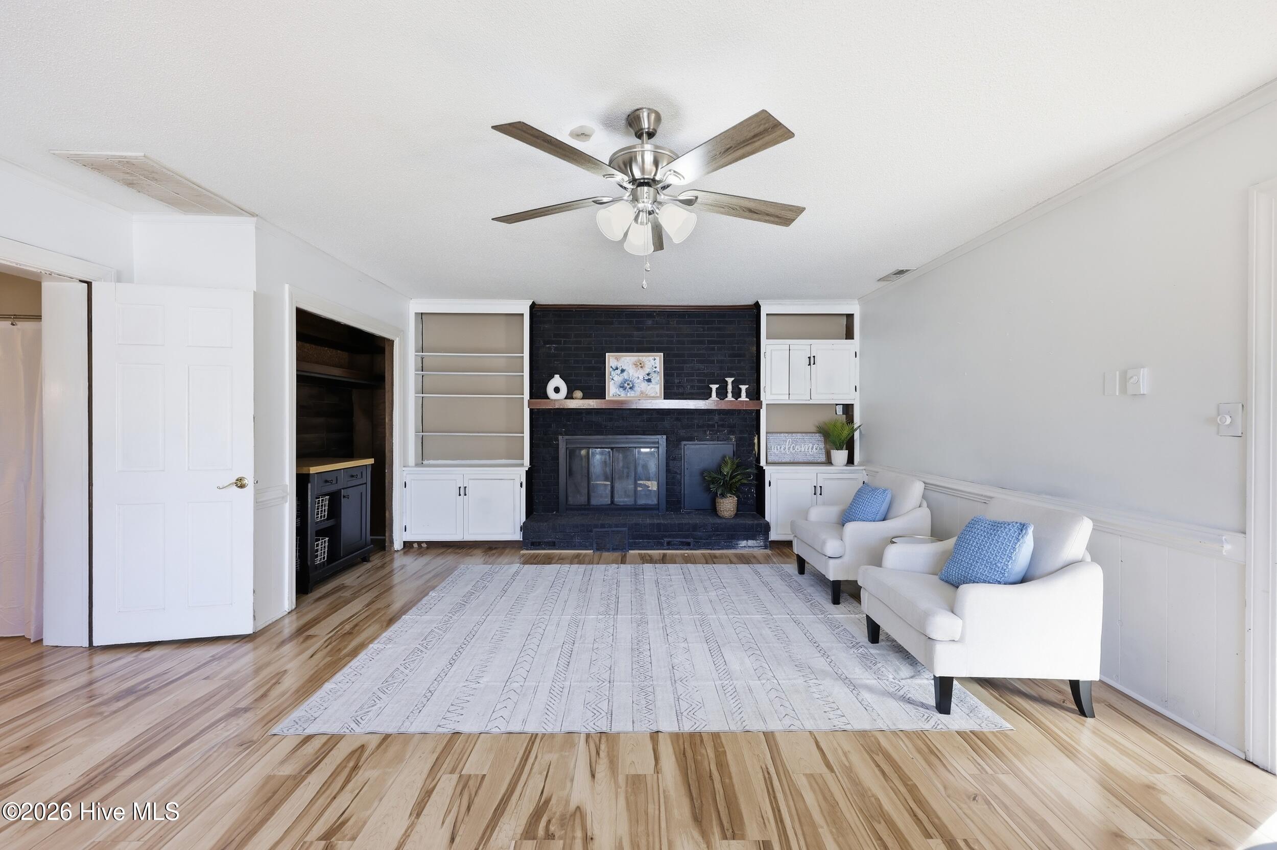 502 South Edenton Rd Street Hertford, NC 27944 - Photo 5 of 38 Wonderful den with dining area, fireplace with built ins